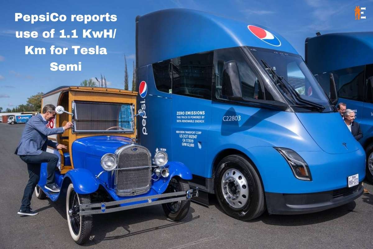 PepsiCo reports use of 1.1 KwH/ Km for Tesla Semi